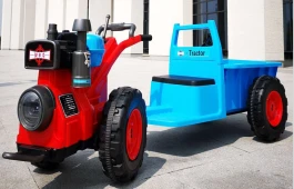 12v traktor timur berwarna merah